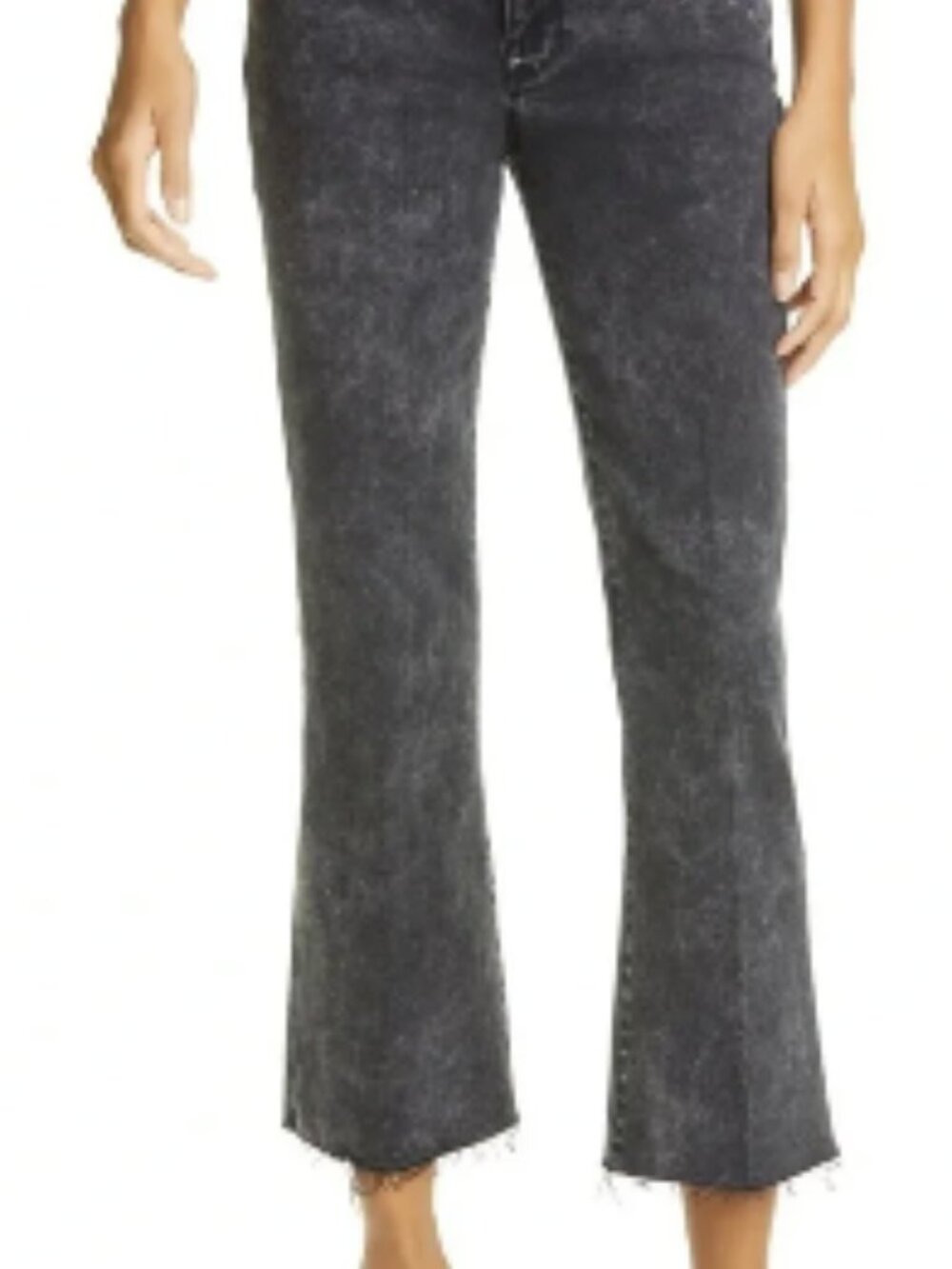 Frame Le Crop Mini Boot Denim Women's Gray Flare Jeans Sz 27 - Picture 2 of 12